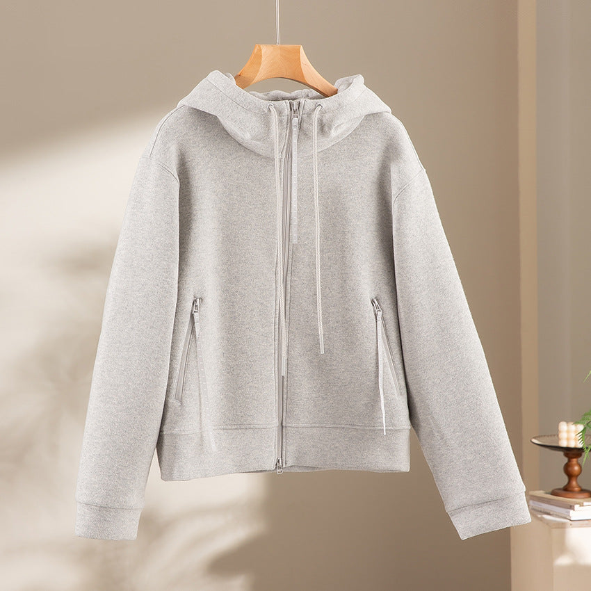 Damen weite French‑Terry Lounge-Sweatpant mit hohem Bund, Kordelzug und seitlichen Schlitzen Echoarchiv
