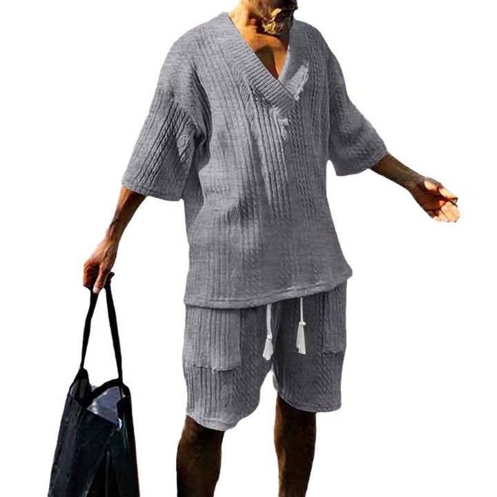 Herren lässiges Beach-Outfit mit lockerer Passform und praktischen Taschen Echoarchiv