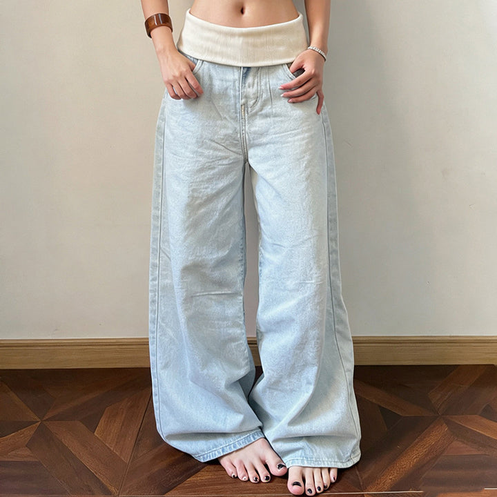 Damen Weitgeschnittene Jeans mit hohem Bund und elastischem Komfort Echo Archiv