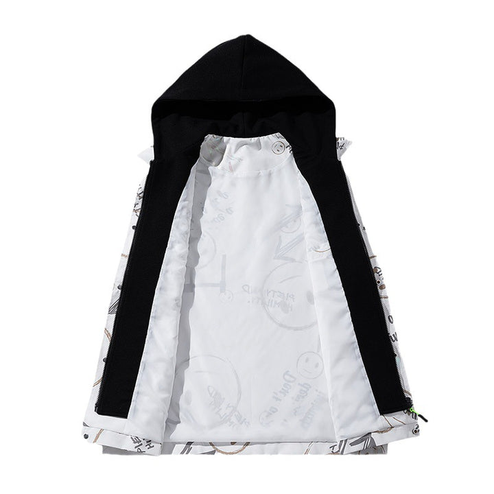 Damenjacke mit Kapuze und grafischem Design Echo Archive