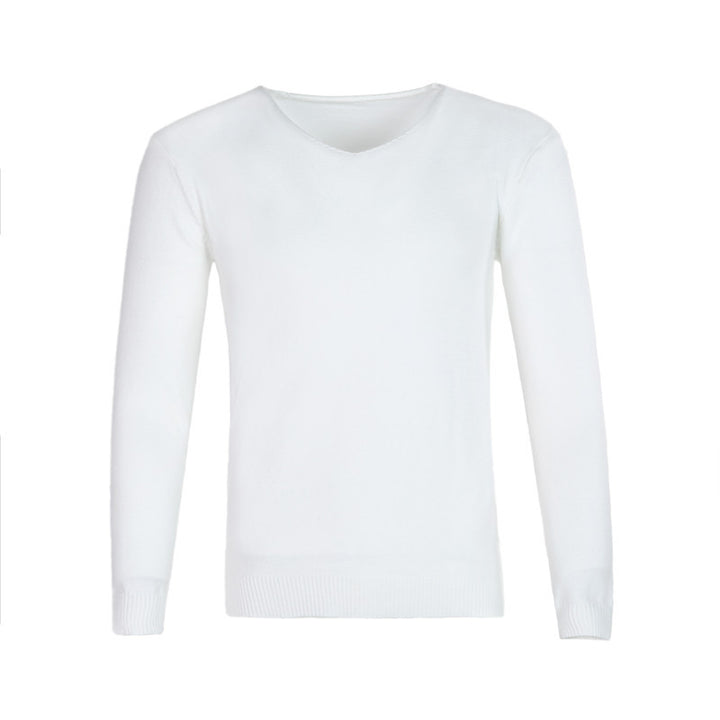 Herren nan feiner V-Ausschnitt-Pullover aus Baumwoll-Merino-Mix mit schmaler Silhouette Echo Archiv