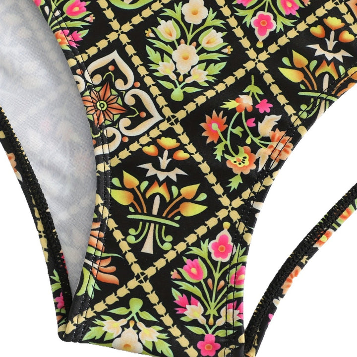 Damen Einteiliger Badeanzug mit modischem floralem Design Echo Archiv