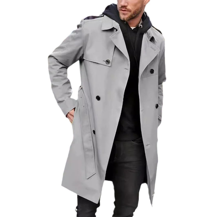 Herren eleganter Trenchcoat mit praktischen Taschen Echoarchiv