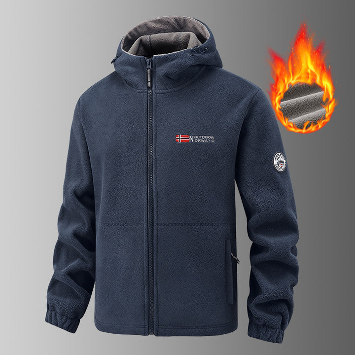 Herren Thermo-Fleece-Set mit Kapuzenjacke, Sherpa-gefüttert und elastischer Jogginghose – Marzano