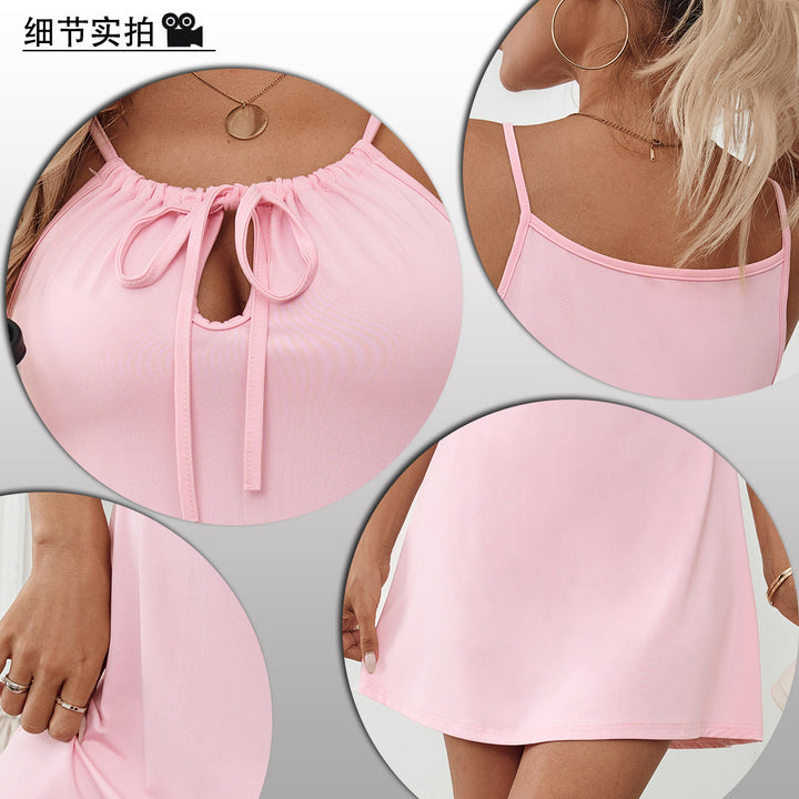Damen lässiges Strandkleid mit dekorativem Schnürdetail Echo Archiv