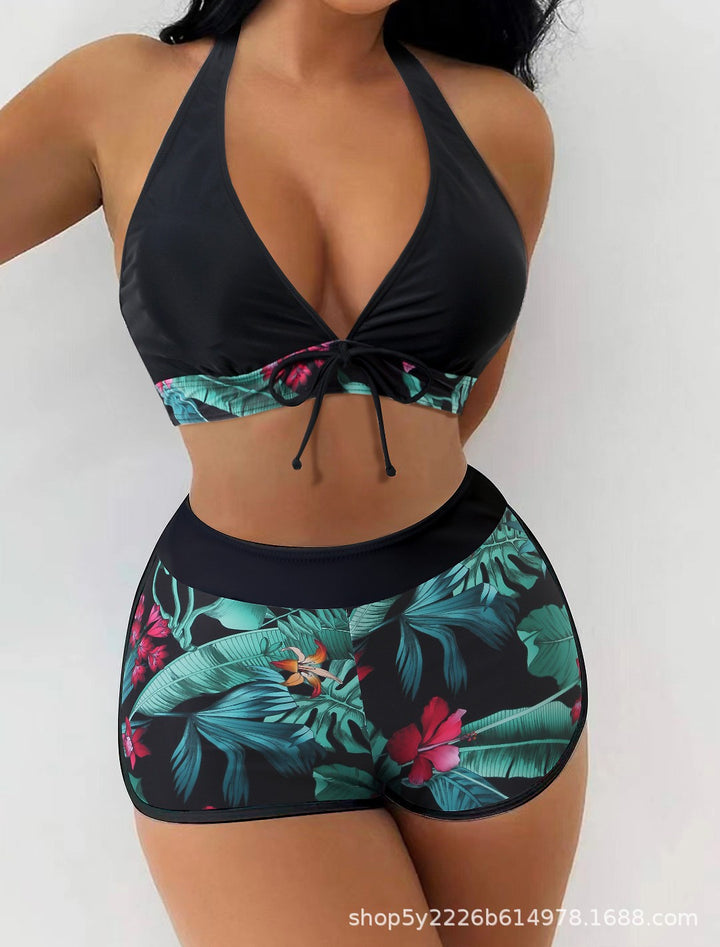 Damen Bikini-Set mit verspieltem Pflanzenmuster Echo Archiv
