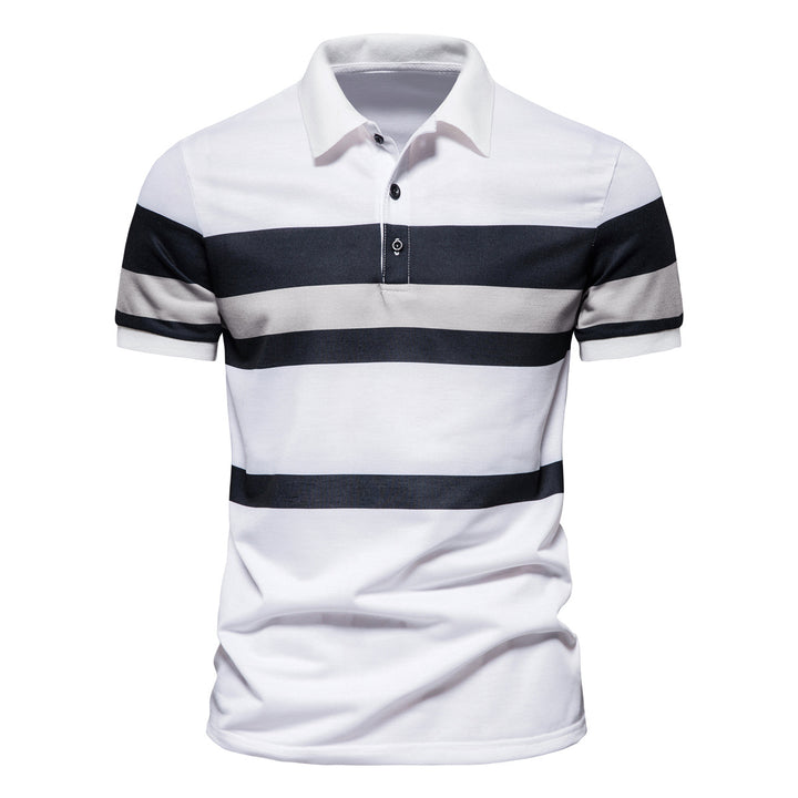 Herren Poloshirt mit klassischen Streifen und atmungsaktiver Baumwolle Echoarchiv