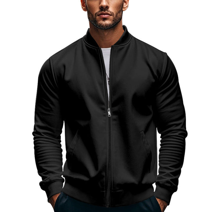 Herren stilvolle Sportjacke mit hochschließendem Kragen und praktischen Taschen Echoarchiv