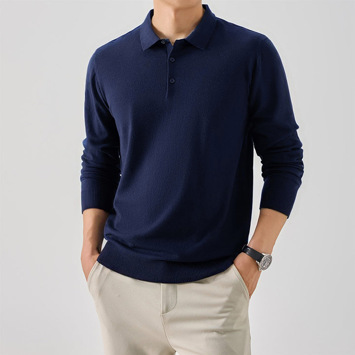 Herren Langarm-Polo-Shirt Echoarchiv