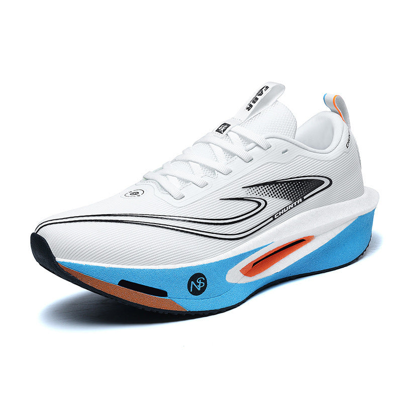 Unisex fließende Race-Performance-Sneaker mit hochprofilierter reaktiver Schaum-Zwischensohle und nahtlosem Leichtstrick-Obermaterial – Tavélo