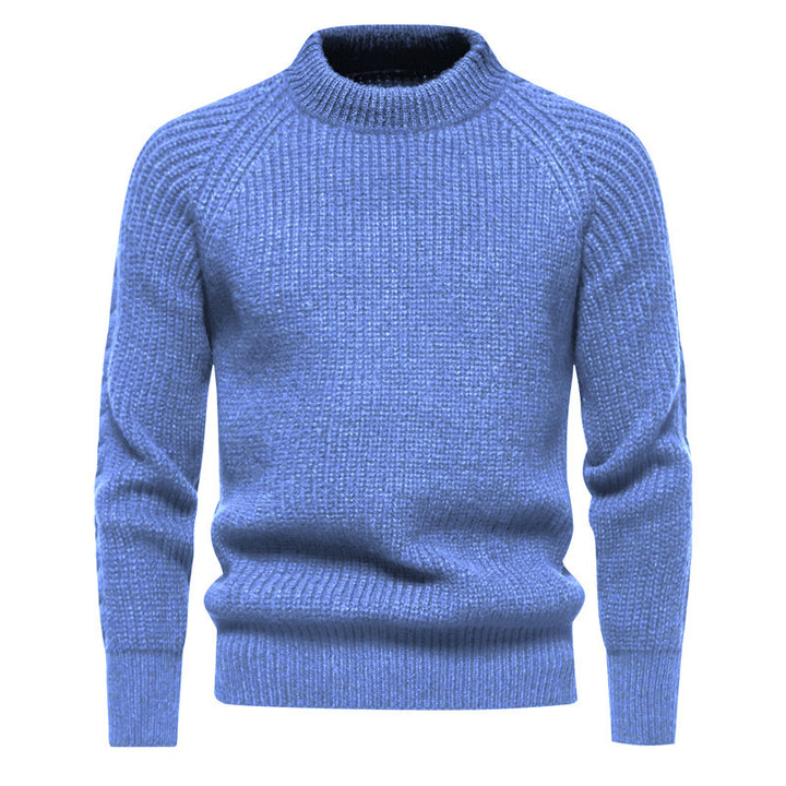 Herren Grobstruktur-Mockneck-Pullover mit verstärktem Rippenbund und Raglanärmeln Echo Archiv