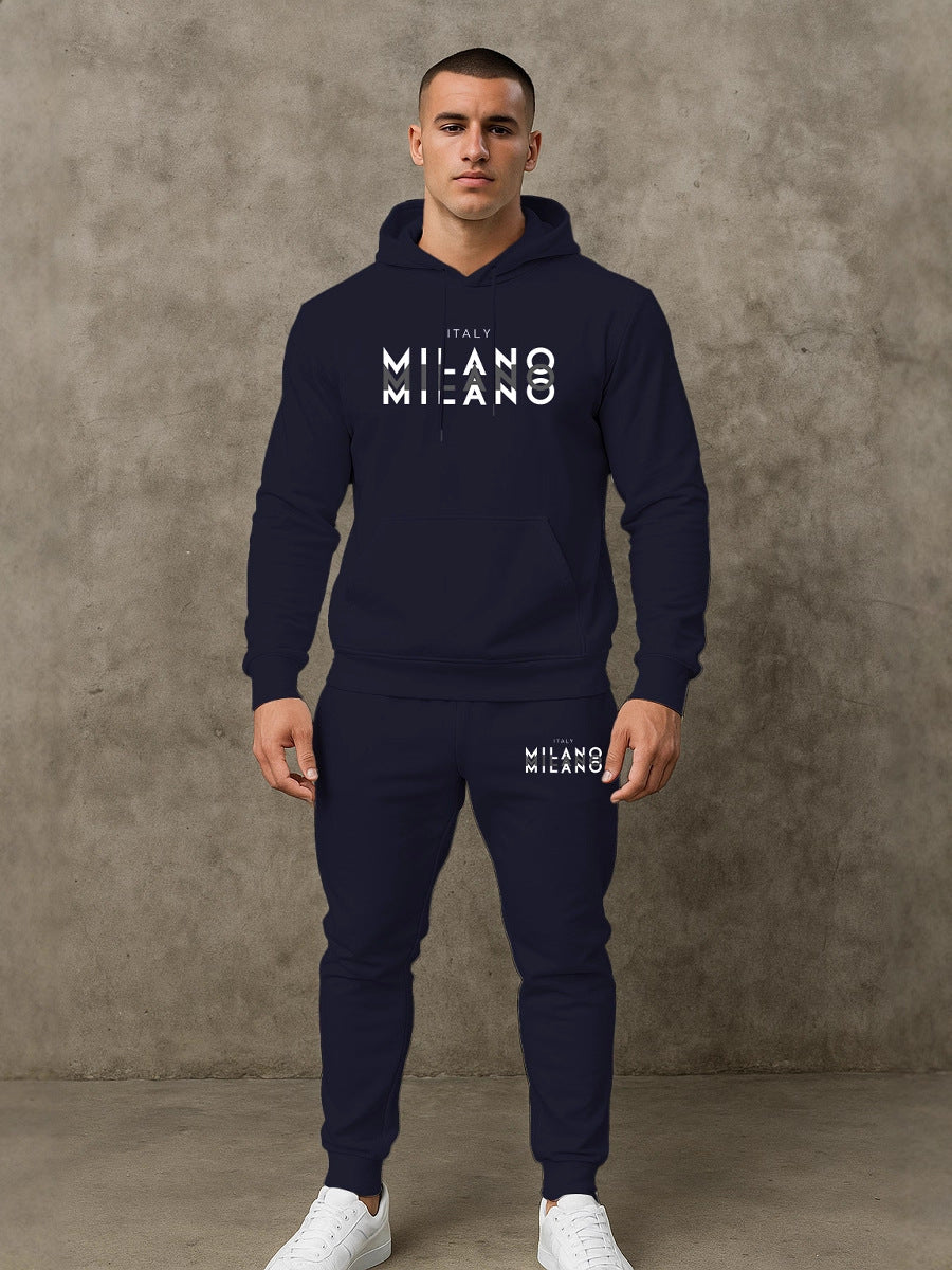 Herren Sportliches Hoodie- und Jogginghosen-Set Echoarchiv