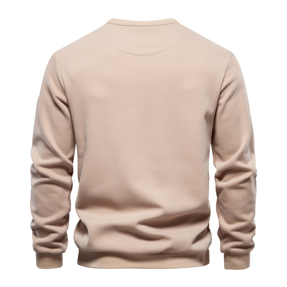 Herren nan Sweatshirt mit Rundhalsausschnitt, aufgesetzter Brusttasche mit horizontalem Reißverschluss und geripptem Saum Echo Archiv