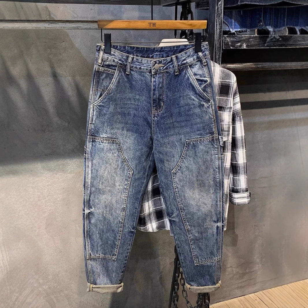 Herren Modische Ripped Jeans im Vintage-Look Echoarchiv