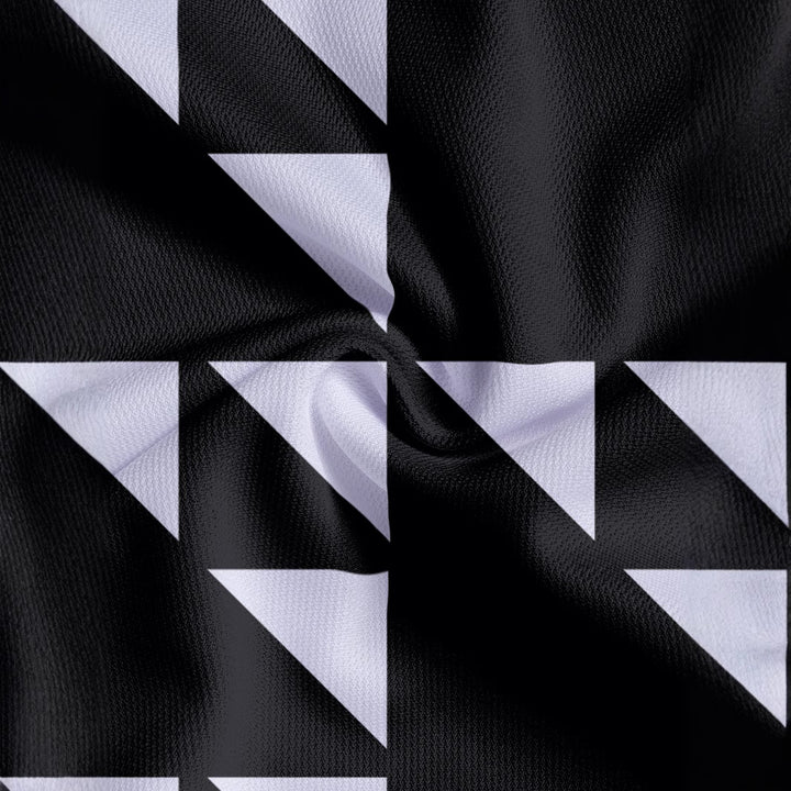 Herren Poloshirt mit modernem geometrischen Motivdesign Echoarchiv