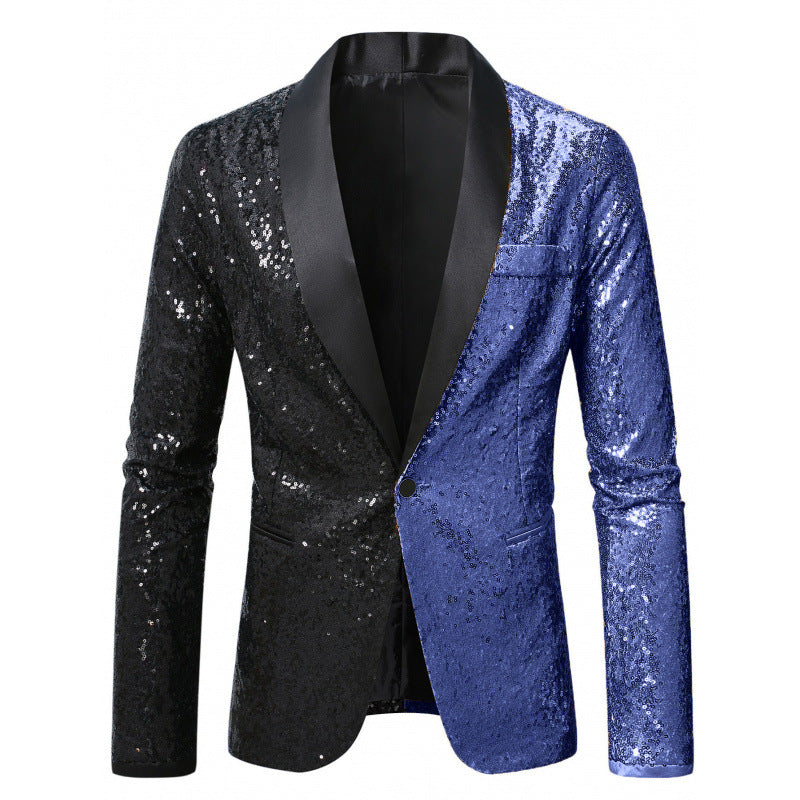 Herren Glamouröser Pailletten-Blazer Echoarchiv 1761379511