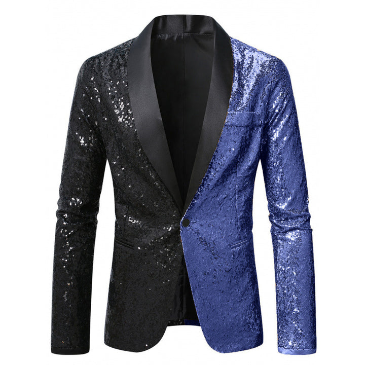 Herren Glamouröser Pailletten-Blazer Echoarchiv 1761379511