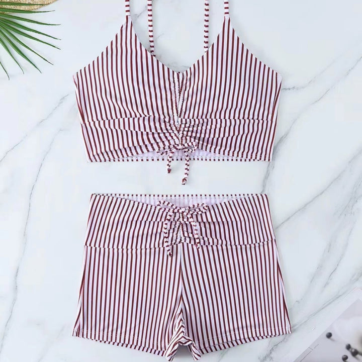 Damen Bikini mit floralem Rüschendesign und verstellbaren Trägern Echo Archiv