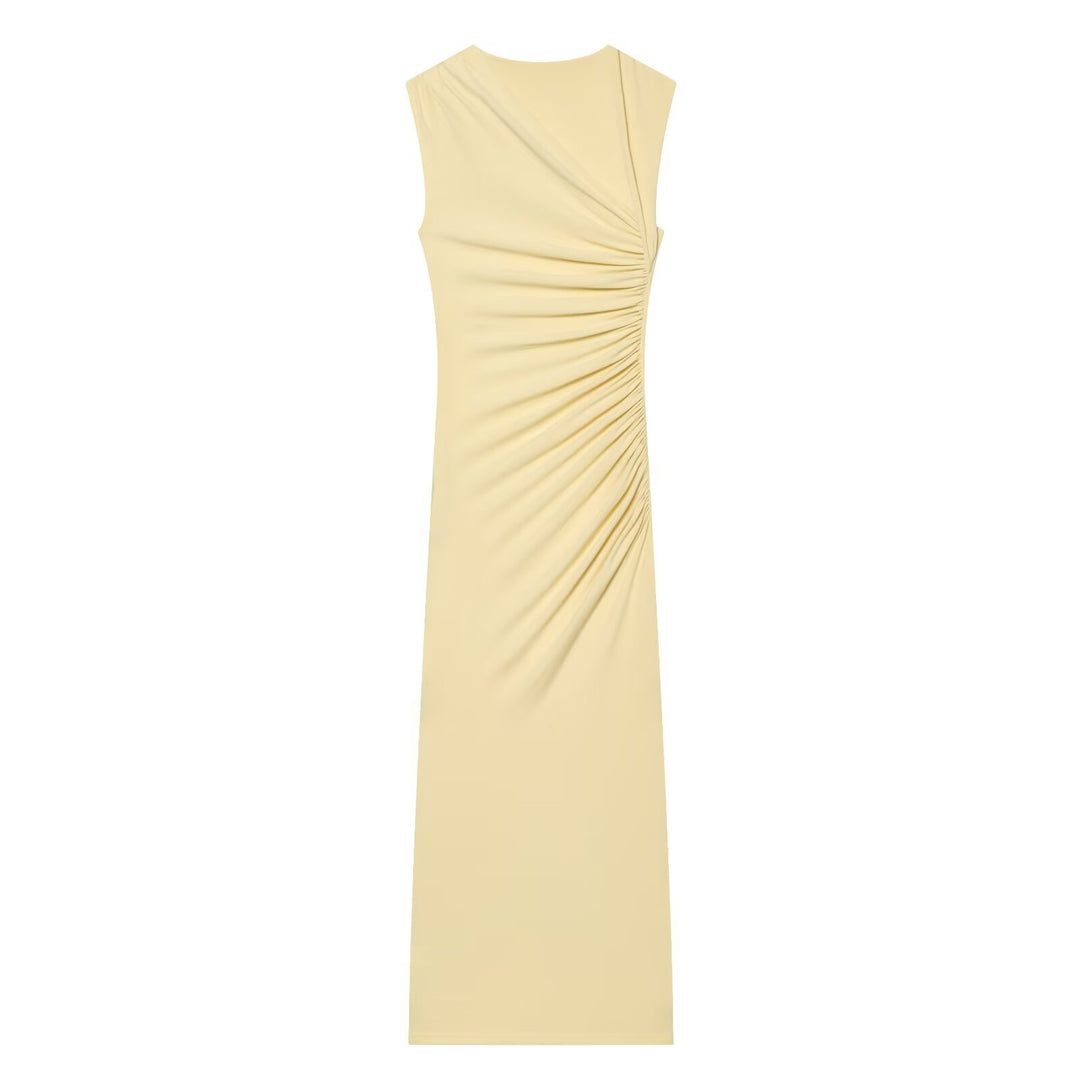 Damen ärmelloses Maxikleid mit raffinierten Rüschendetails und elegantem Schnitt Echo Archiv