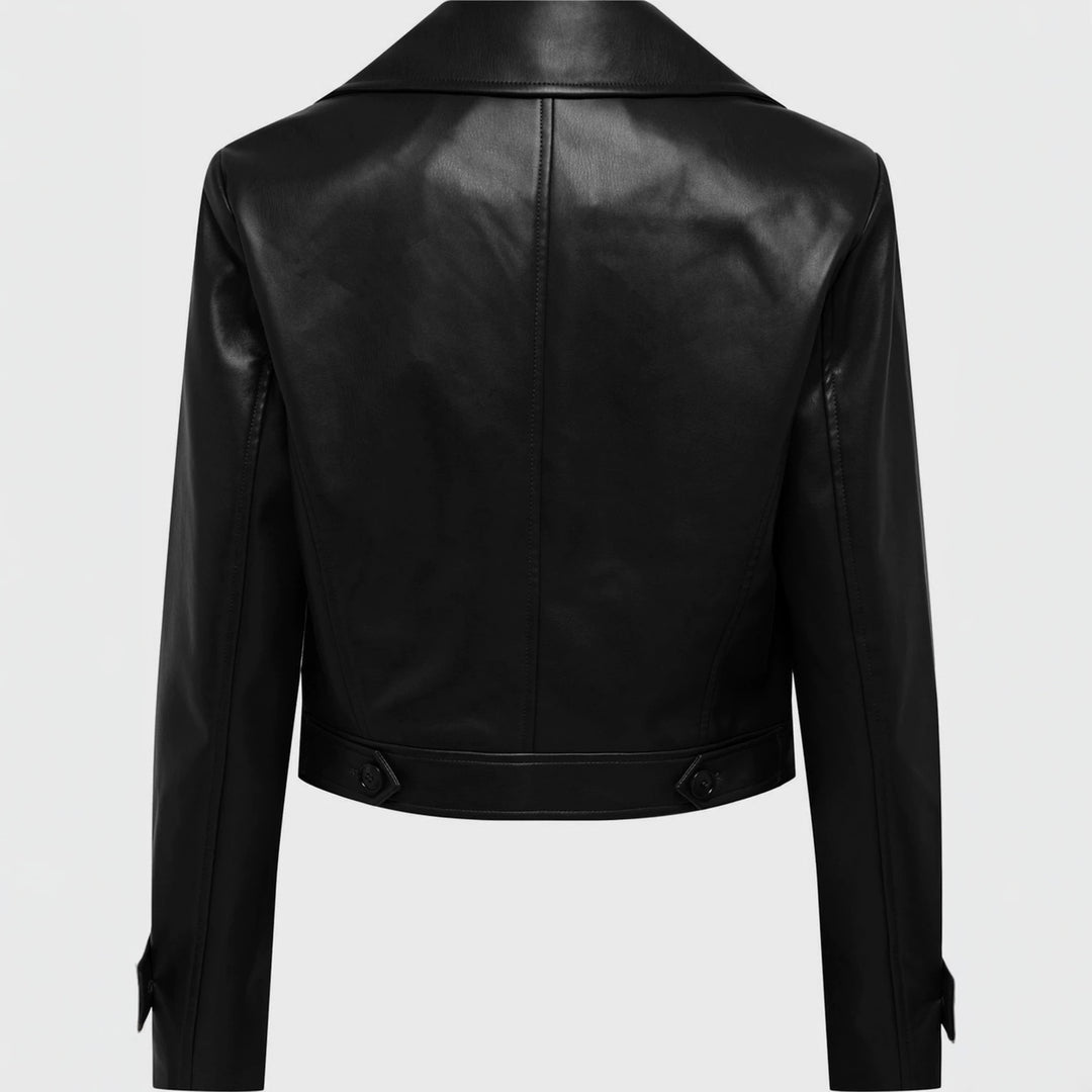 Damen Cropped Lederjacke Echo Archiv