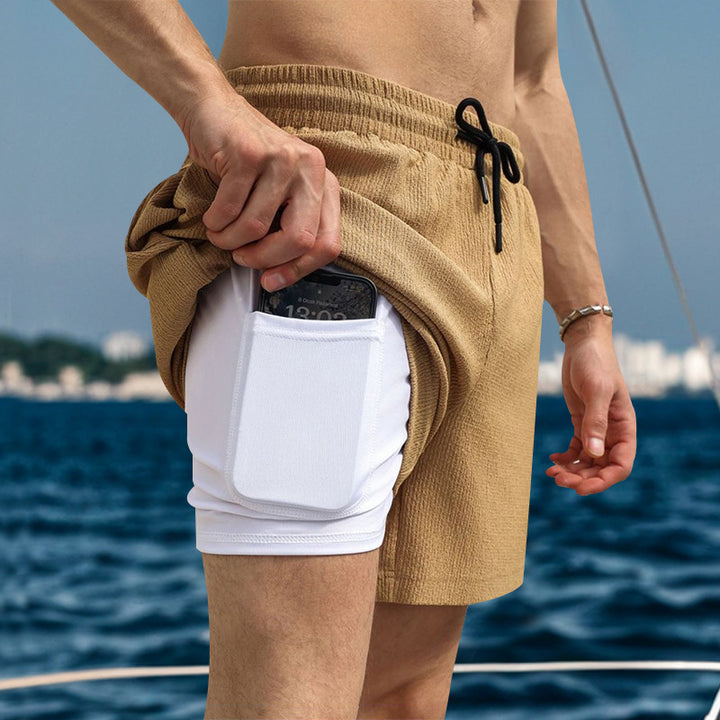 Herren multifunktionale Freizeitshorts mit praktischen Taschen und elastischem Bund Echoarchiv