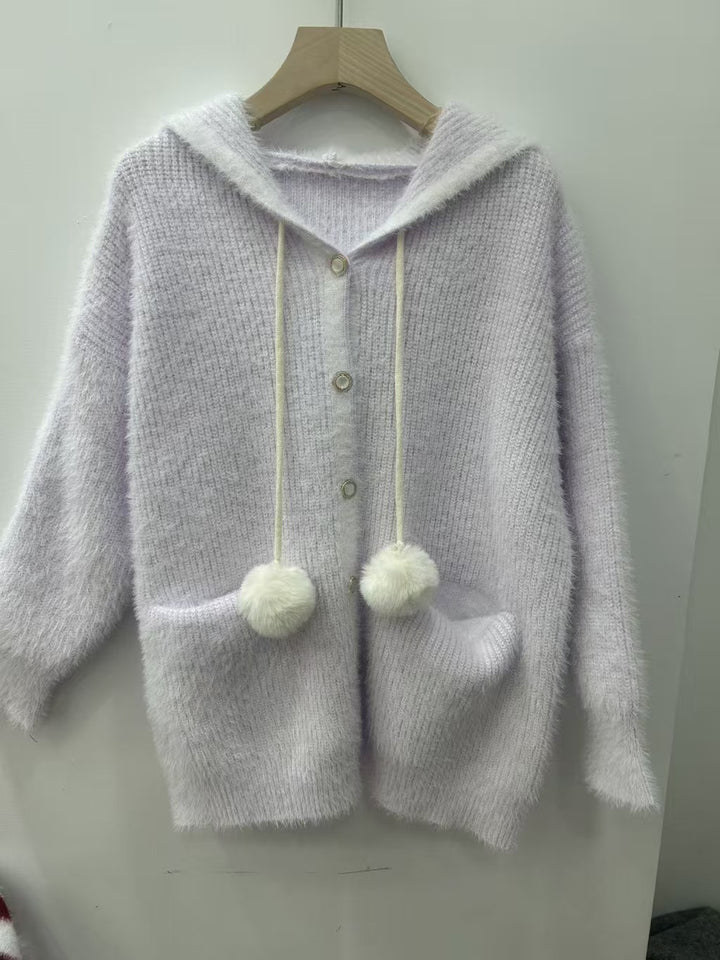 Damen Kuschelige Kapuzenjacke Echo Archiv