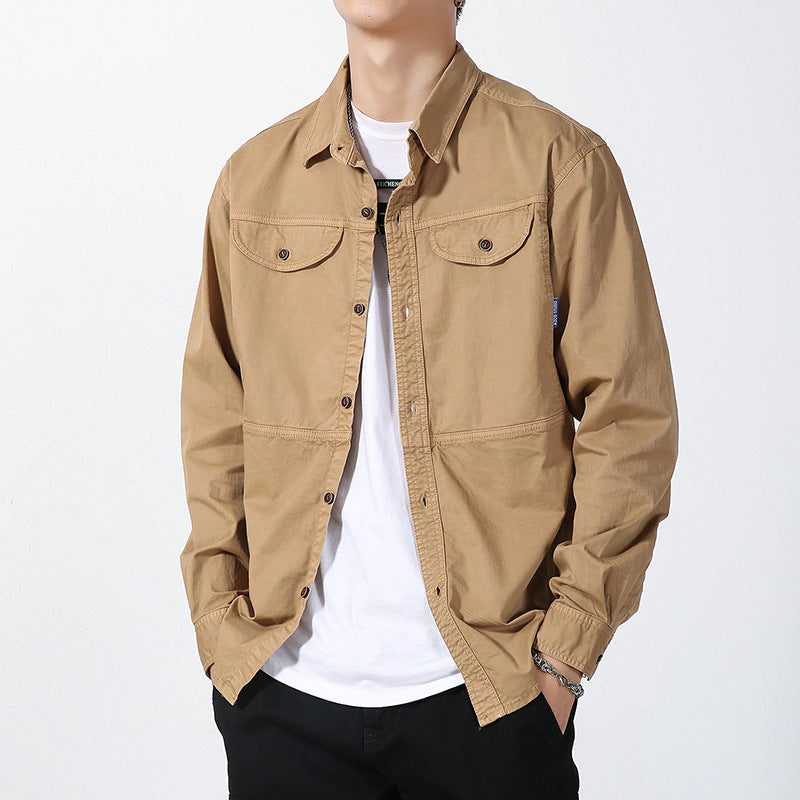 Herren Overshirt aus Baumwoll-Twill mit Brustklappen und entspanntem Regular-Fit Echo Archiv