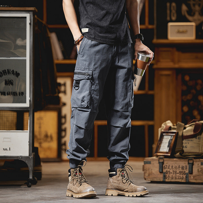 Herren Multifunktionale Cargo-Jogginghose mit D-Ringen, Reißverschluss‑Klappen und elastischen Bündchen Echo Archiv
