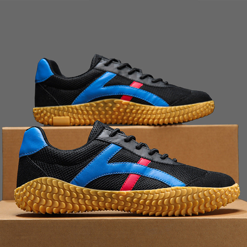 Unisex nan retro-urbaner Mesh-Sneaker mit profilierter Gummilaufsohle und Veloursleder-Zehenkappe Echo Archiv