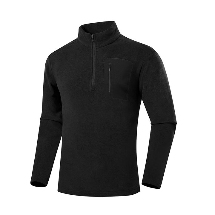Herren Fleece-Pullover mit Viertel-Reißverschluss und verdeckter Brusttasche Echo Archiv