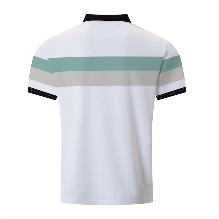 Herren Poloshirt mit modischem Blockstreifen-Design Echoarchiv