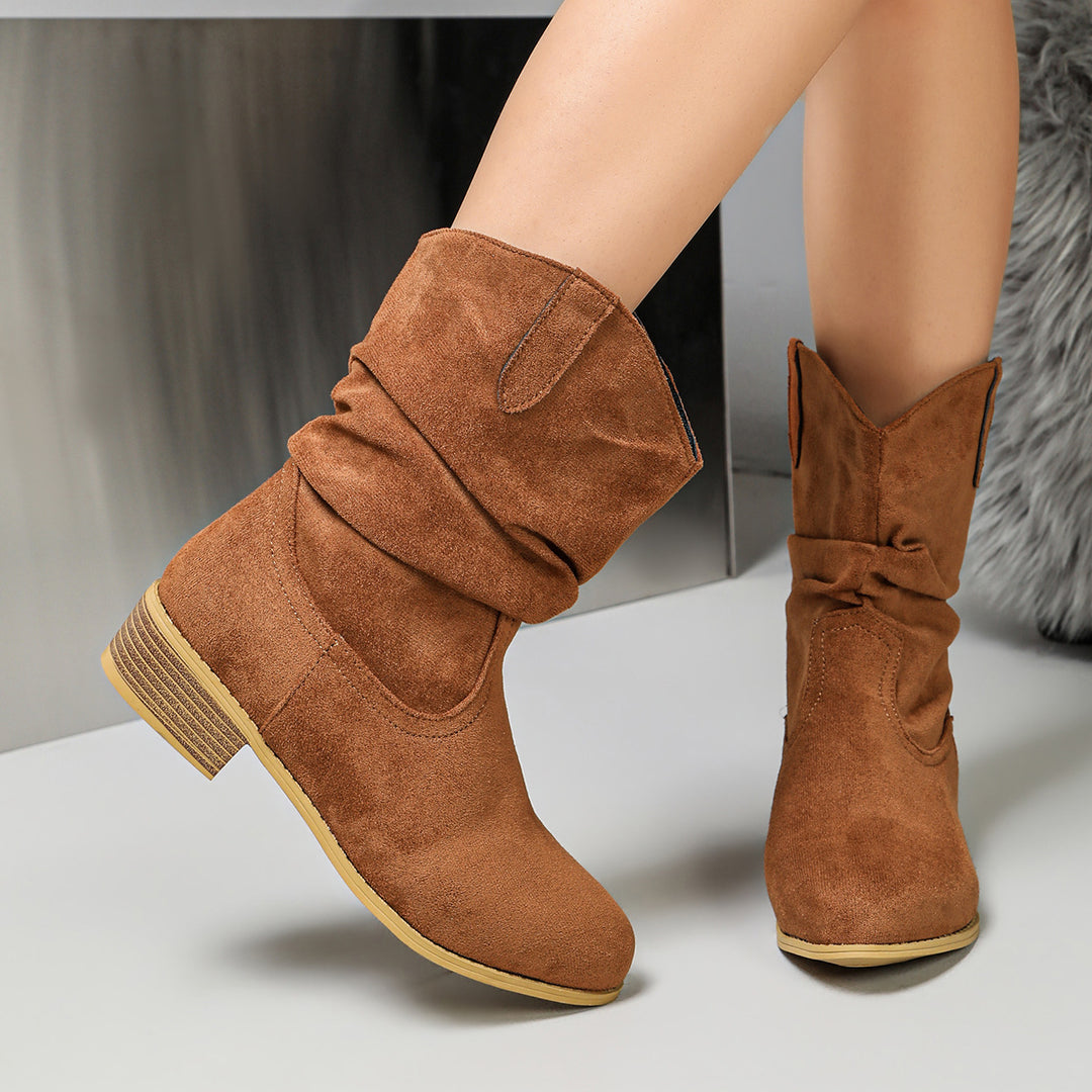 Damen Modische Stiefeletten aus Wildleder Echo Archiv