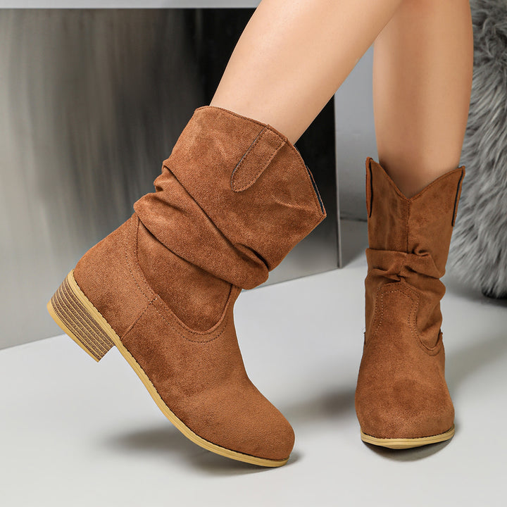 Damen Modische Stiefeletten aus Wildleder Echo Archiv