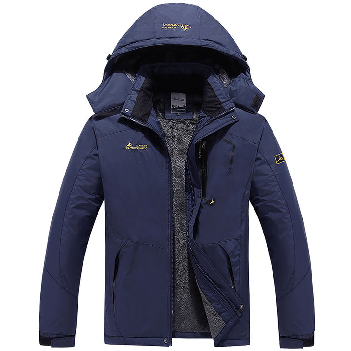 Herren Wasserdichte gefütterte Outdoor-Skijacke mit abnehmbarer Kapuze und Thermofutter Echoarchiv