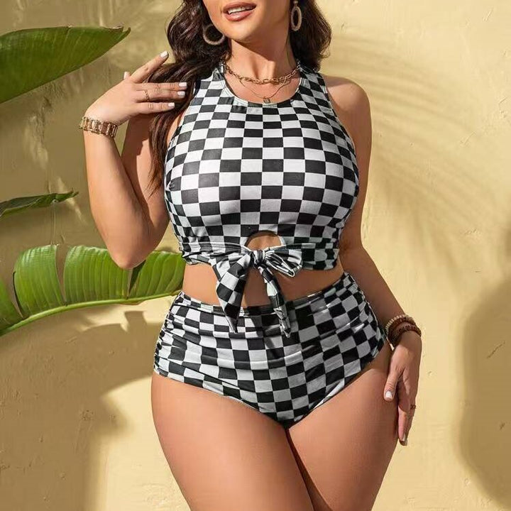 Damen Bikini-Set mit trendy Knoten-Design und hoch geschnittenen Höschen Echo Archiv