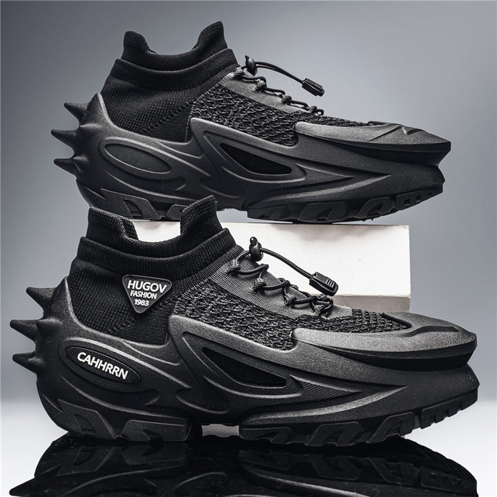 Unisex futuristische Chunky-Sneaker mit gestricktem Schaft, skulpturierter EVA-Sohle und Schnellzugverschluss – Norré