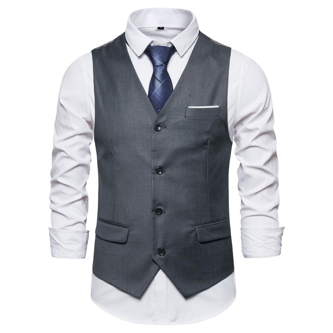 Herren Anzugweste in tailliertem Slim-Fit mit V‑Ausschnitt und Pattentaschen Echo Archiv