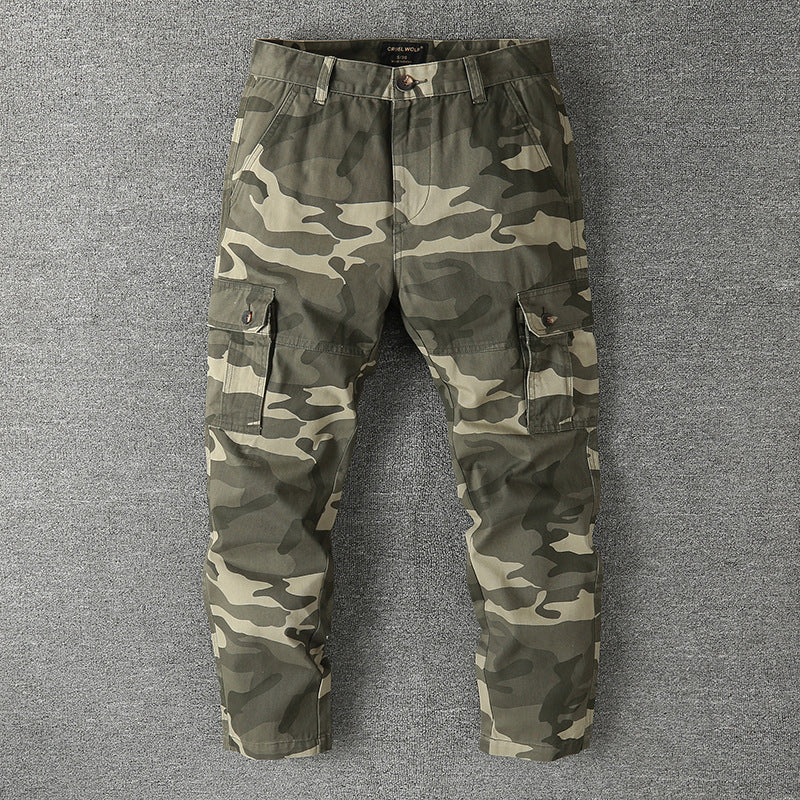 Herren Cargohose mit taktischem Tarnmuster und mehreren Klappentaschen Echoarchiv