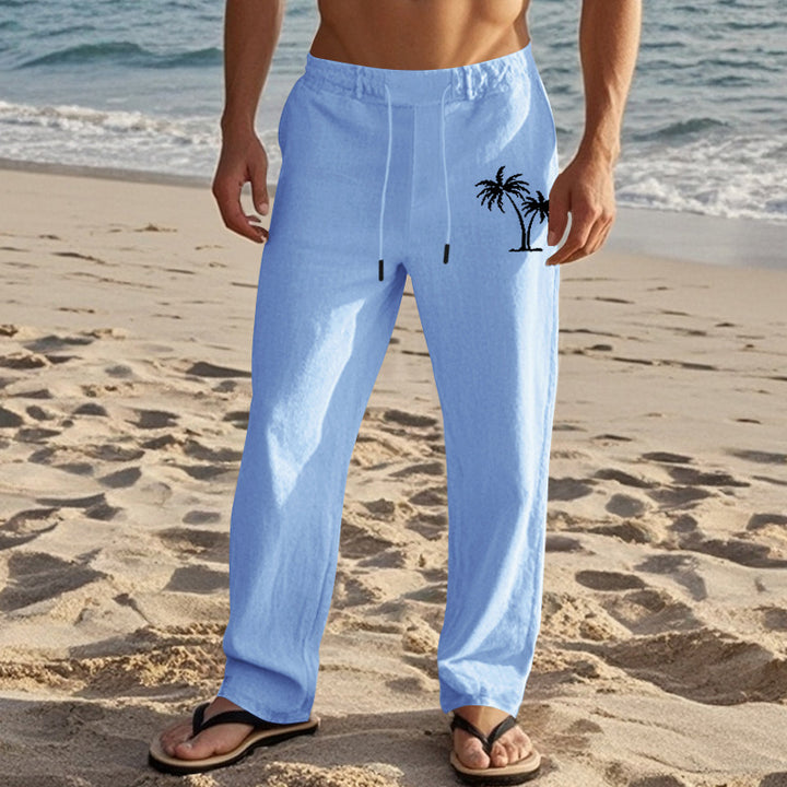 Herren lässige Strandhose mit elastischem Bund und praktischen Taschen Echoarchiv
