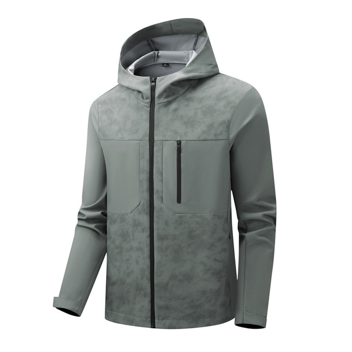Herren Urbanes Softshell-Hybrid mit wasserabweisender Beschichtung, Kapuze und Brust-Reißverschluss Echo Archiv