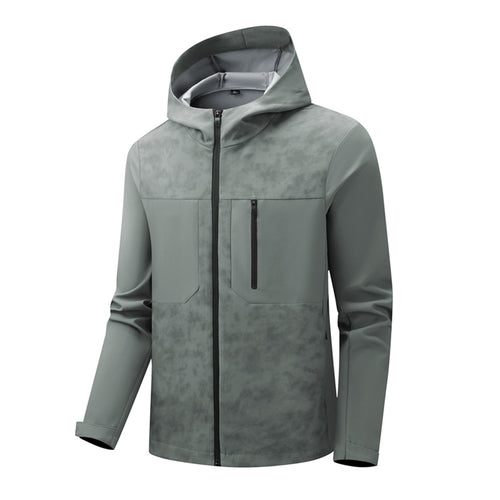 Herren Urbanes Softshell-Hybrid mit wasserabweisender Beschichtung, Kapuze und Brust-Reißverschluss Echo Archiv
