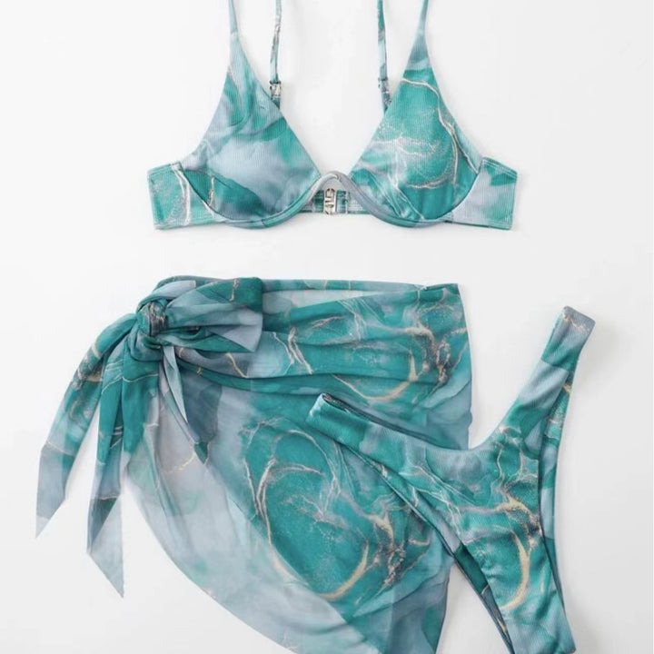 Damen Triangel-Bikini mit modischem Wickelrock Echo Archiv