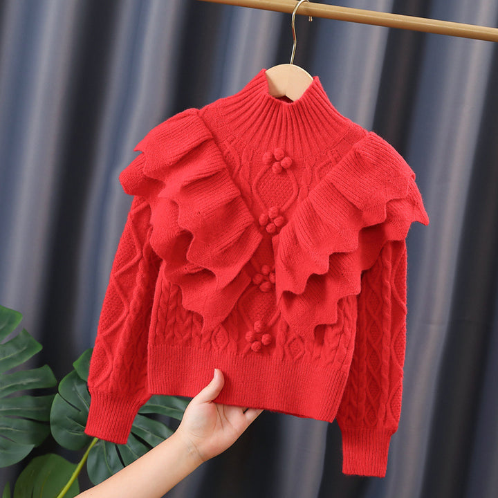 Damen Strickpullover mit voluminösen Rüschendetails Echo Archiv