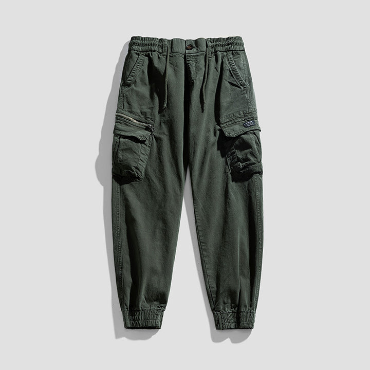 Herren Multifunktionale Cargo-Jogginghose im Urban-Utility-Stil mit elastischem Bund und Klapptaschen Echo Archiv