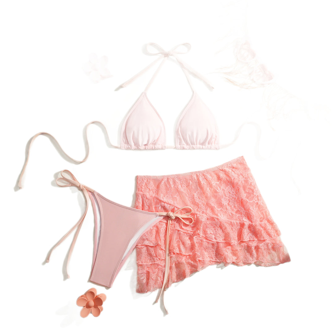 Damen Bikini mit verführerischem Spitze-Überwurf Echo Archiv