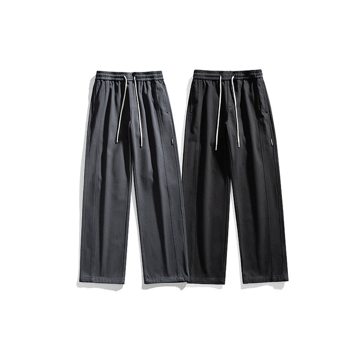 Herren Straight-Cut Freizeit‑Hose mit elastischem Bund, Tunnelzug und dekorativen Nahtpasse Echo Archiv