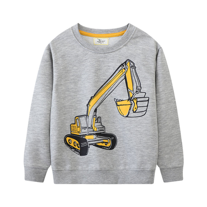 Jungen Sweatshirt mit kreativem Baukran-Design Echo Archiv