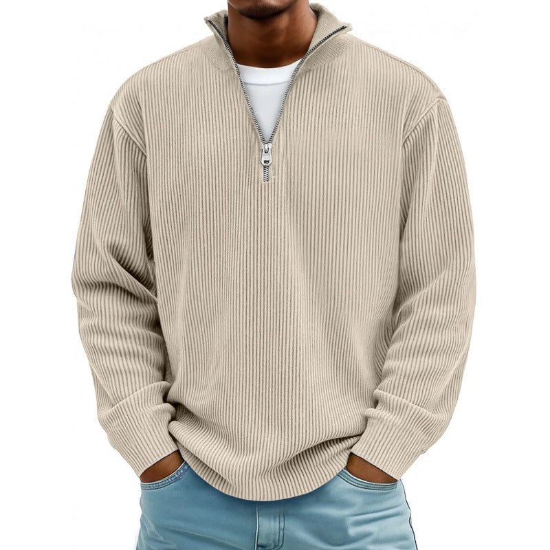Herren Modischer Sweatpullover mit Reißverschluss Echoarchiv
