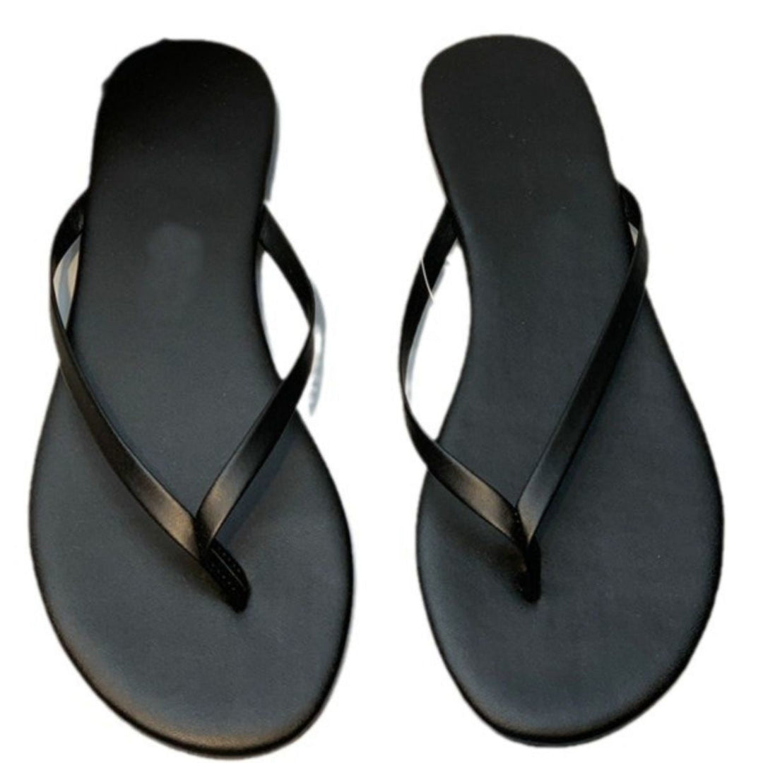 Damen stilvolle Flip-Flops mit glänzendem Riemendesign Echoarchiv