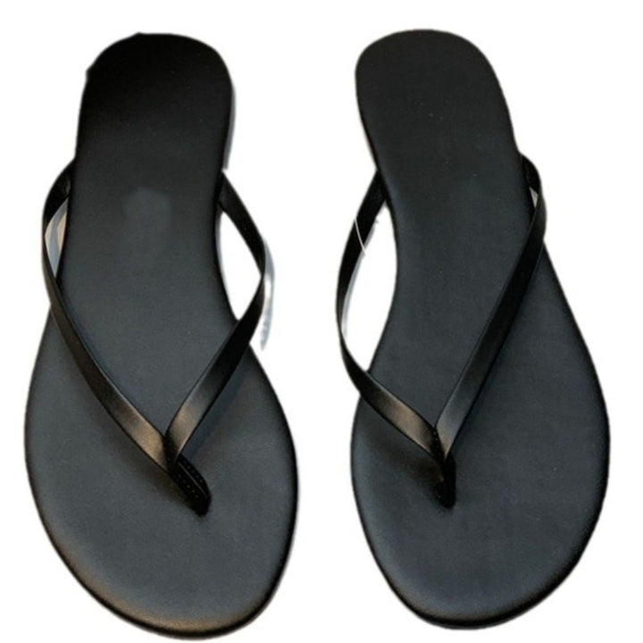 Damen stilvolle Flip-Flops mit glänzendem Riemendesign Echoarchiv